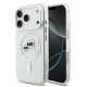 Husa Karl Lagerfeld IML K&CH Heads Metal Frame MagSafe pentru iPhone 17 Pro, Transparenta (Bakr, KLHMP17LHLSKCH) by www.silkase.ro