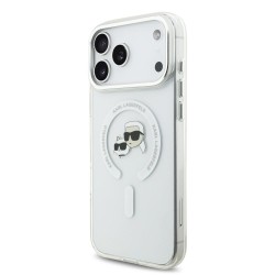 Husa Karl Lagerfeld IML K&CH Heads Metal Frame MagSafe pentru iPhone 17 Pro Max, Transparenta Husa Karl Lagerfeld IML K&CH Heads Metal Frame MagSafe pentru iPhone 17 Pro Max, Transparenta