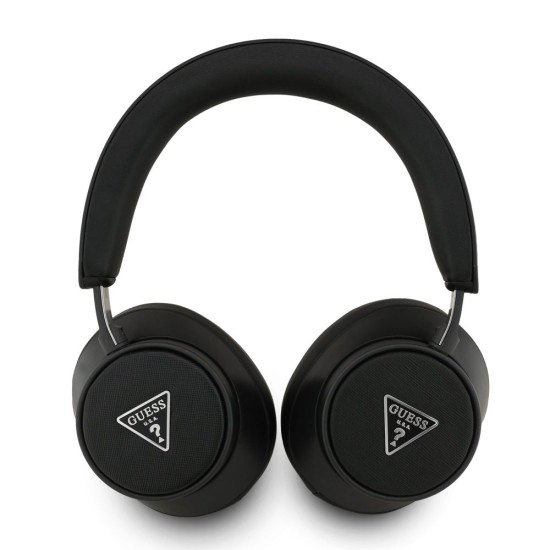 Căști Wireless Over-Ear Guess PU Saffiano Triangle Logo (ENC), Negre (Bakr, GUBHC15PGMRTRK) by www.silkase.ro