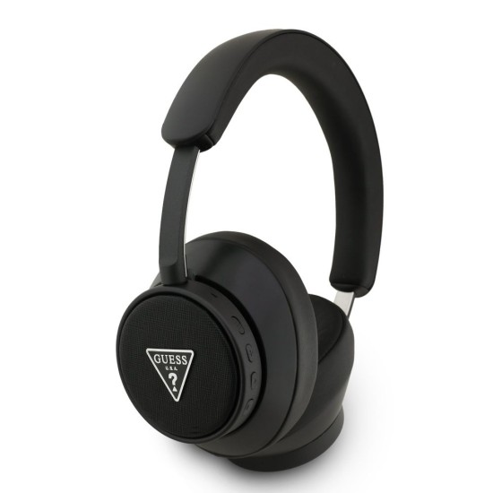 Căști Wireless Over-Ear Guess PU Saffiano Triangle Logo (ENC), Negre (Bakr, GUBHC15PGMRTRK) by www.silkase.ro