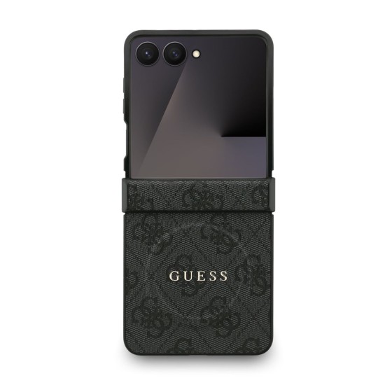 Husa Guess PU Leather 4G Colored Ring Magnetic pentru Samsung Galaxy Z Flip 7, Neagra (Bakr, GUHMZF7P4MSEGCK) by www.silkase.ro