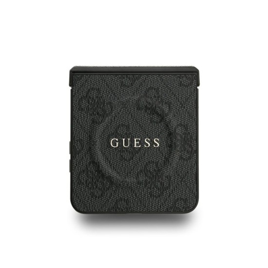 Husa Guess PU Leather 4G Colored Ring Magnetic pentru Samsung Galaxy Z Flip 7, Neagra (Bakr, GUHMZF7P4MSEGCK) by www.silkase.ro