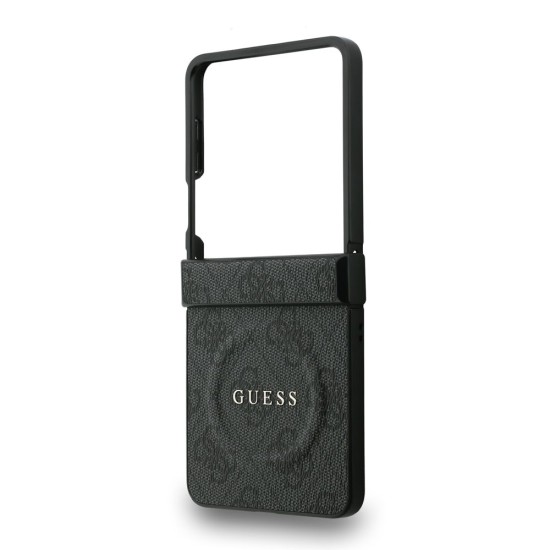 Husa Guess PU Leather 4G Colored Ring Magnetic pentru Samsung Galaxy Z Flip 7, Neagra (Bakr, GUHMZF7P4MSEGCK) by www.silkase.ro