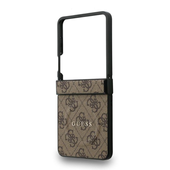 Husa Guess PU Leather 4G Colored Ring Magnetic pentru Samsung Galaxy Z Flip 7, Maro (Bakr, GUHMZF7P4MSEGCW) by www.silkase.ro