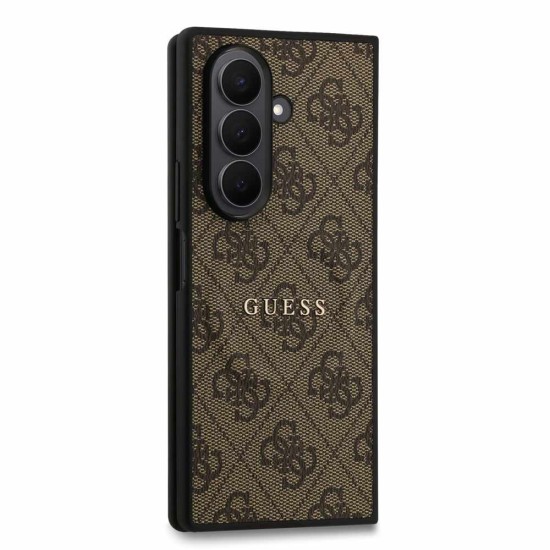 Husa Guess PU Leather 4G Colored Ring Magnetic pentru Samsung Galaxy Z Fold 7, Maro (Bakr, GUHMZFD7P4MSEGCW) by www.silkase.ro