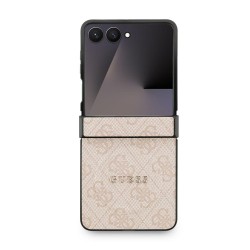 Husa Guess PU Leather 4G Colored Ring Magnetic pentru Samsung Galaxy Z Flip 7, Roz