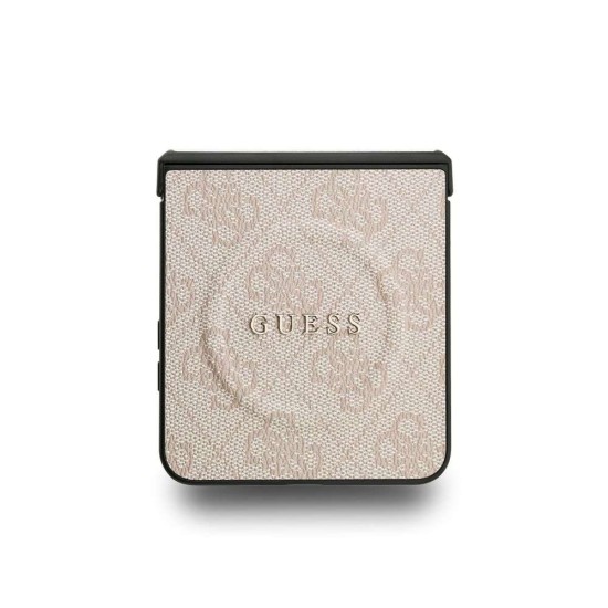 Husa Guess PU Leather 4G Colored Ring Magnetic pentru Samsung Galaxy Z Flip 7, Roz (Bakr, GUHMZF7P4MSEGCP) by www.silkase.ro