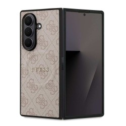 Husa Guess PU Leather 4G Colored Ring Magnetic pentru Samsung Galaxy Z Fold 7, Roz