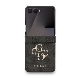 Husa Guess PU 4G Metal Logo pentru Samsung Galaxy Z Flip 7, Gri Husa Guess PU 4G Metal Logo pentru Samsung Galaxy Z Flip 7, Gri