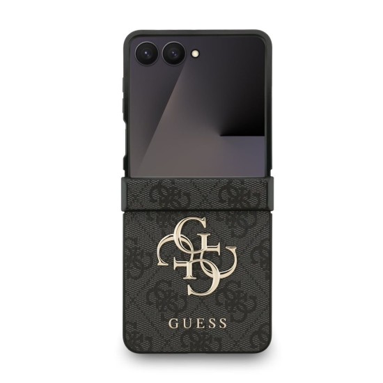 Husa Guess PU 4G Metal Logo pentru Samsung Galaxy Z Flip 7, Gri (Bakr, GUHCZF74GMGGR) by www.silkase.ro