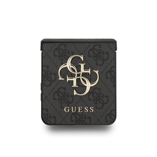 Husa Guess PU 4G Metal Logo pentru Samsung Galaxy Z Flip 7, Gri (Bakr, GUHCZF74GMGGR) by www.silkase.ro