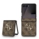 Husa Guess PU 4G Metal Logo pentru Samsung Galaxy Z Flip 7, Maro (Bakr, GUHCZF74GMGBR) by www.silkase.ro