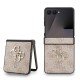 Husa Guess PU 4G Metal Logo pentru Samsung Galaxy Z Flip 7, Roz (Bakr, GUHCZF74GMGPI) by www.silkase.ro