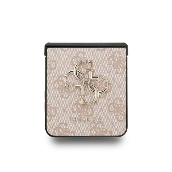 Husa Guess PU 4G Metal Logo pentru Samsung Galaxy Z Flip 7, Roz (Bakr, GUHCZF74GMGPI) by www.silkase.ro
