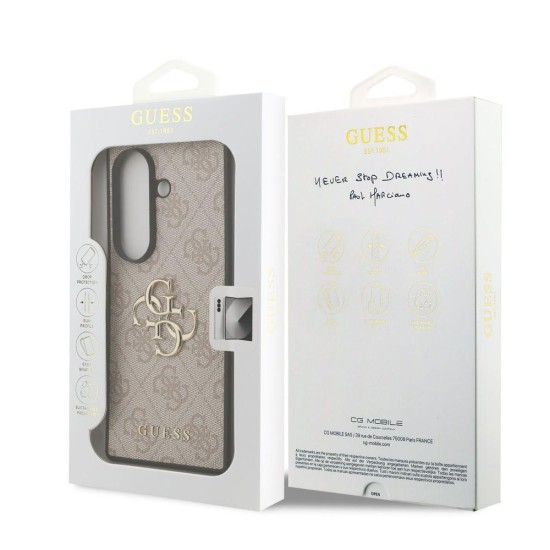 Husa Guess PU 4G Metal Logo pentru Samsung Galaxy Z Fold 7, Roz (Bakr, GUHCZFD74GMGPI) by www.silkase.ro