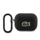 Husa Lacoste Petit Pique Croc Logo Patch pentru AirPods Pro 2, Neagra (Bakr, LCAP2PVCK) by www.silkase.ro