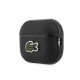 Husa Lacoste Petit Pique Croc Logo Patch pentru AirPods Pro 2, Neagra (Bakr, LCAP2PVCK) by www.silkase.ro
