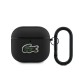 Husa Lacoste Petit Pique Croc Logo Patch pentru AirPods 4, Neagra (Bakr, LCA4PVCK) by www.silkase.ro