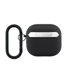 Husa Lacoste Petit Pique Croc Logo Patch pentru AirPods 4, Neagra