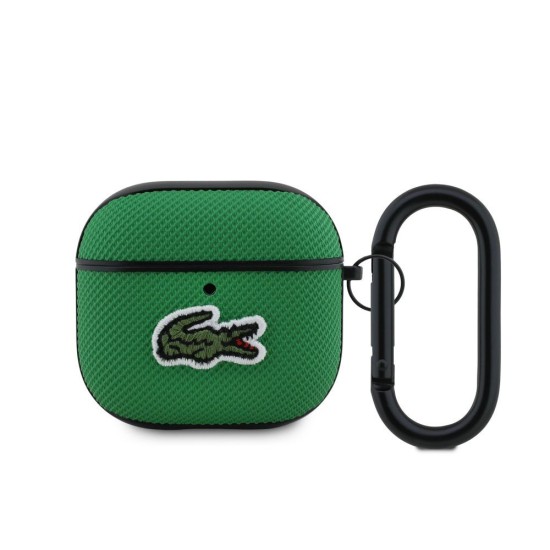 Husa Lacoste Petit Pique Croc Logo Patch pentru AirPods 4, Verde (Bakr, LCA4PVCN) by www.silkase.ro
