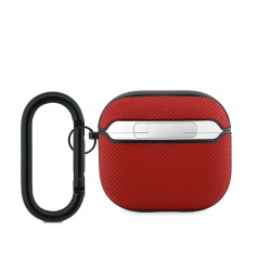 Husa Lacoste Petit Pique Croc Logo Patch pentru AirPods 4, Rosie