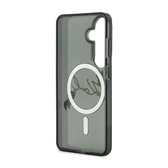 Husă Magnetică Karl Lagerfeld IML Choupette Karl Script Logo pentru Samsung Galaxy S26 Negru (S26, KLHMS26S5HKSCAK) by www.silkase.ro