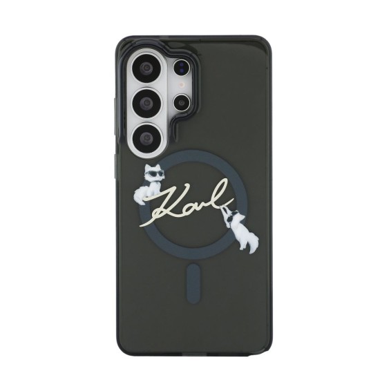 Husă Magnetică Karl Lagerfeld IML Choupette Karl Script Logo pentru Samsung Galaxy S26 Ultra Negru (S26 Ultra, KLHMS26L5HKSCAK) by www.silkase.ro
