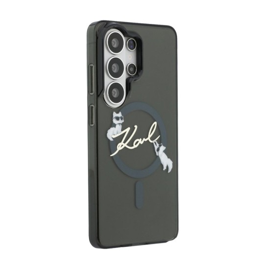 Husă Magnetică Karl Lagerfeld IML Choupette Karl Script Logo pentru Samsung Galaxy S26 Ultra Negru (S26 Ultra, KLHMS26L5HKSCAK) by www.silkase.ro