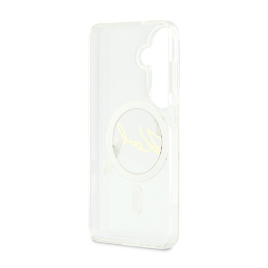 Husă Magnetică Karl Lagerfeld IML Choupette Karl Script Logo pentru Samsung Galaxy S26 Transparent (S26, KLHMS26S5HKSCAH) by www.silkase.ro