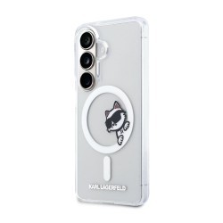 Husă Magnetică Karl Lagerfeld IML Choupette Peekaboo Logo pentru Samsung Galaxy S26+ Transparent