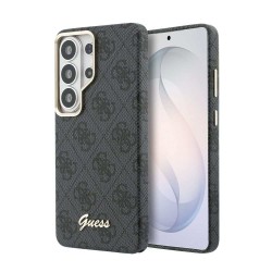 Husă Magnetică Guess PU 4G Script Metal Logo pentru Samsung Galaxy S26 Ultra Negru