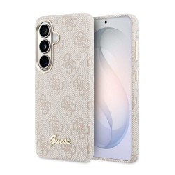 Husă Magnetică Guess PU 4G Script Metal Logo pentru Samsung Galaxy S26 Roz