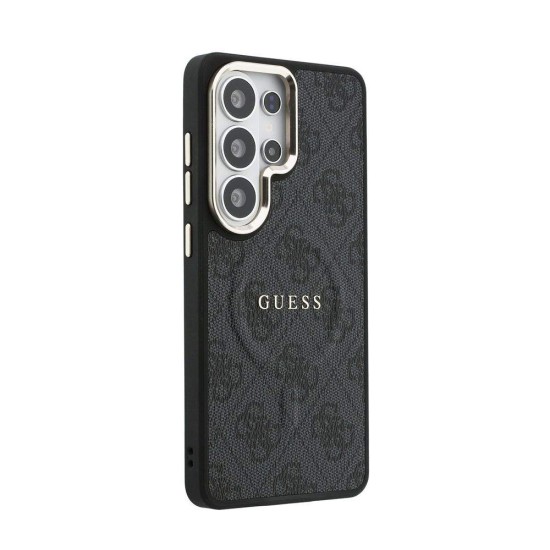 Husă Magnetică Guess Piele Eco 4G Gold Frame pentru Samsung Galaxy S26 Ultra Negru (S26 Ultra, GUHMS26LP4MSEGCK) by www.silkase.ro
