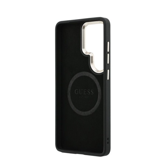 Husă Magnetică Guess Piele Eco 4G Gold Frame pentru Samsung Galaxy S26 Ultra Negru (S26 Ultra, GUHMS26LP4MSEGCK) by www.silkase.ro
