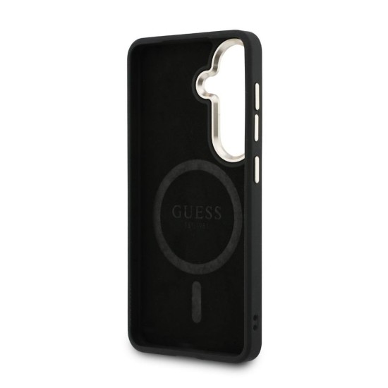 Husă Magnetică Guess Piele Eco 4G Gold Frame pentru Samsung Galaxy S26 Maro (S26, GUHMS26SP4MSEGCW) by www.silkase.ro