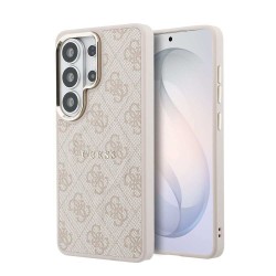 Husă Magnetică Guess Piele Eco 4G Gold Frame pentru Samsung Galaxy S26 Ultra Roz