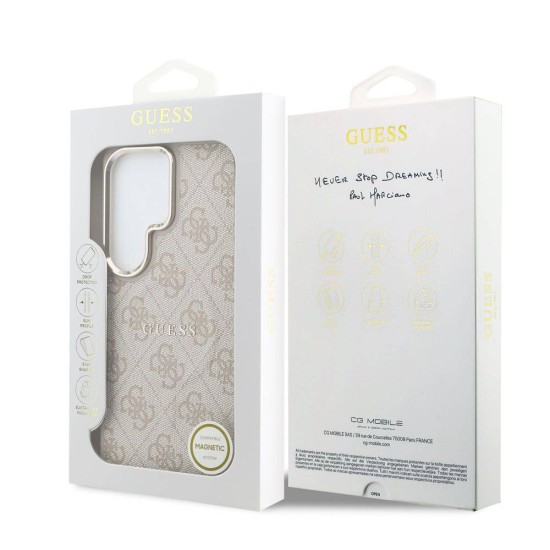 Husă Magnetică Guess Piele Eco 4G Gold Frame pentru Samsung Galaxy S26 Ultra Roz Husă Magnetică Guess Piele Eco 4G Gold Frame pentru Samsung Galaxy S26 Ultra Roz (S26 Ultra, GUHMS26LP4MSEGCP) by www.silkase.ro