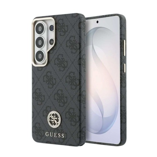 Husă Magnetică Guess Piele Eco 4G Strass Logo Gold Frame pentru Samsung Galaxy S26 Ultra Negru (S26 Ultra, GUHMS26LP4GRMDEK) by www.silkase.ro