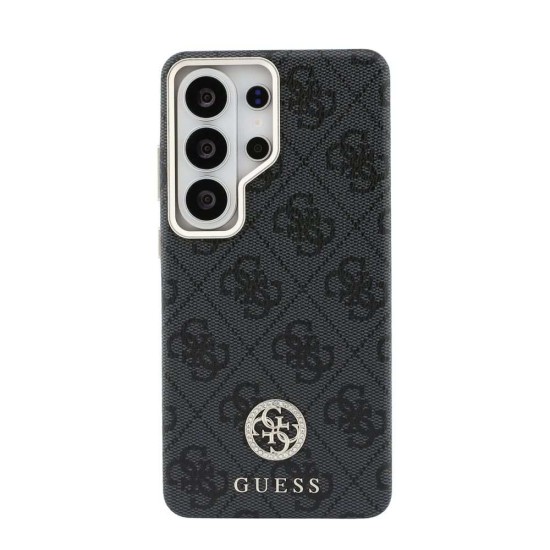 Husă Magnetică Guess Piele Eco 4G Strass Logo Gold Frame pentru Samsung Galaxy S26 Ultra Negru (S26 Ultra, GUHMS26LP4GRMDEK) by www.silkase.ro