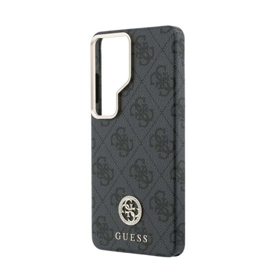 Husă Magnetică Guess Piele Eco 4G Strass Logo Gold Frame pentru Samsung Galaxy S26 Ultra Negru (S26 Ultra, GUHMS26LP4GRMDEK) by www.silkase.ro