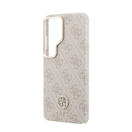 Husă Magnetică Guess Piele Eco 4G Strass Logo Gold Frame pentru Samsung Galaxy S26 Ultra Roz (S26 Ultra, GUHMS26LP4GRMDEP) by www.silkase.ro