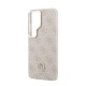 Husă Magnetică Guess Piele Eco 4G Strass Logo Gold Frame pentru Samsung Galaxy S26 Ultra Roz (S26 Ultra, GUHMS26LP4GRMDEP) by www.silkase.ro
