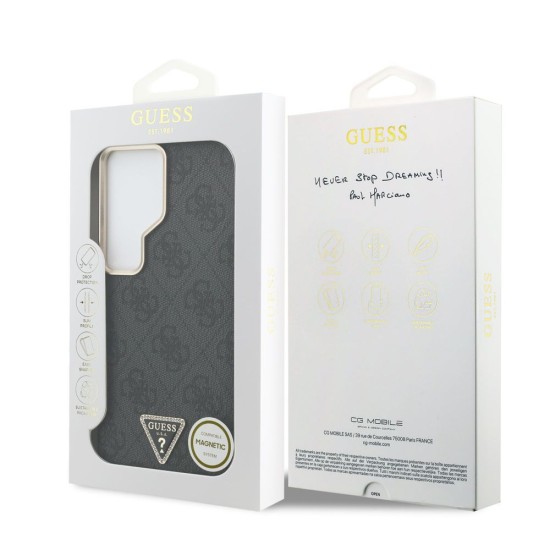 Husă Magnetică Guess Piele Eco 4G Strass Triangle Logo Gold Frame pentru Samsung Galaxy S26 Ultra Negru Husă Magnetică Guess Piele Eco 4G Strass Triangle Logo Gold Frame pentru Samsung Galaxy S26 Ultra Negru (S26 Ultra, GUHMS26LP4GTDGMK) by www.silkase.ro