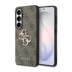 Husă Guess PU 4G Metal Logo pentru Samsung Galaxy S26+ Maro