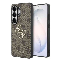 Husă Guess PU 4G Metal Logo pentru Samsung Galaxy S26 Ultra Maro
