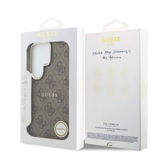 Husă Magnetică Guess Piele Eco 4G Gold Frame pentru Samsung Galaxy S26 Ultra Maro Husă Magnetică Guess Piele Eco 4G Gold Frame pentru Samsung Galaxy S26 Ultra Maro (S26 Ultra, GUHMS26LP4MSEGCW) by www.silkase.ro