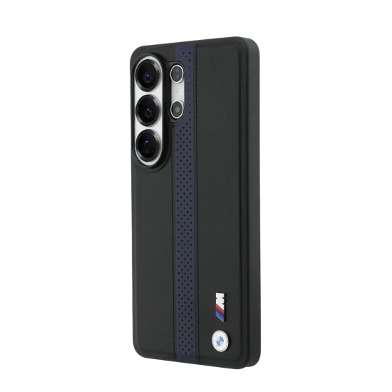 Husă Magnetică BMW M Piele Eco Perforated Stripes Metal Logo pentru Samsung Galaxy S26 Ultra Albastru (S26 Ultra, BMHMS26L25PCPSKB) by www.silkase.ro