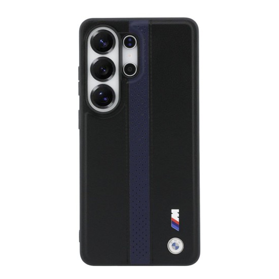 Husă Magnetică BMW M Piele Eco Perforated Stripes Metal Logo pentru Samsung Galaxy S26 Ultra Albastru (S26 Ultra, BMHMS26L25PCPSKB) by www.silkase.ro