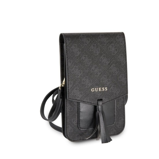 Husa Universala Tip Portofel Guess 4G Wallet Universal Case Black (Bakr, GUWBSQGBK) by www.silkase.ro
