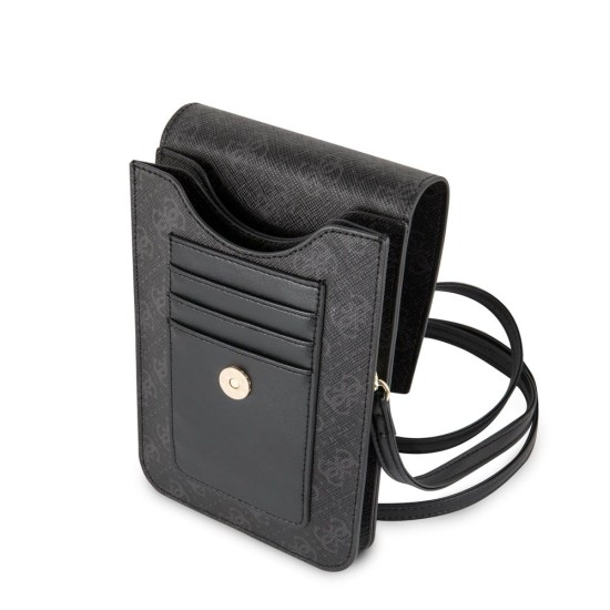 Husa Universala Tip Portofel Guess 4G Wallet Universal Case Black (Bakr, GUWBSQGBK) by www.silkase.ro